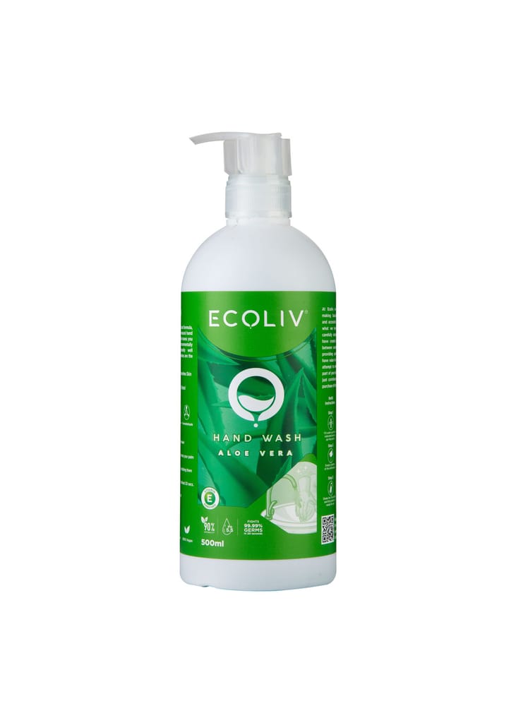Ecoliv Aloe Vera Handwash| Pack of 2| Vitamin E Enriched| pH 5.5| Fights 99.99% germs