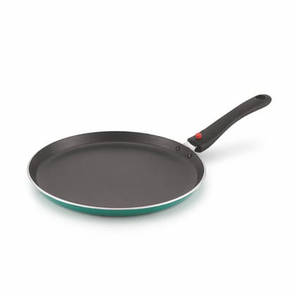 The Chef Story Fun Series Non Stick Dinner Time Tawa 28 Cm, Green