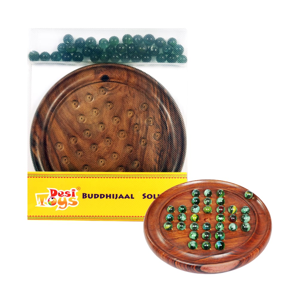 Desi Toys Brainvita Marble Game | Wooden Solitaire Game Board | Brain Strategy | Mind Challenging | Suitable for Ages 8 Years and Up | Multicolor | Single Player Games | Best Gift for Kids & Adults - Toys and Games | Buy online on ZillyBuy