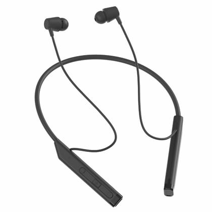 Sound Mantra Jorbi -Ear Bluetooth Neckband in-Ear with Mic Earphone Headset/Wireless Headphones with Mic, Clear Calls, Comfort-Fit, Fast Charging, Magnetic Buds, IPX5 Wireless Neckband (Black)