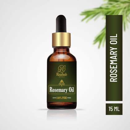 Rozhub Naturals Rosemary Essential Oil 100% Pure and Undiluted - 15ml
