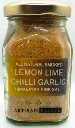 All Natural Smoked Lemon lime Chilli Garlic Himalayan Pink Salt 150 grams