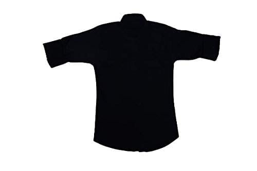 JAY & JOY Boy's Regular Fit Cotton Full Sleeve Casual Shirt (Black Color_3 Year to 4 Year)