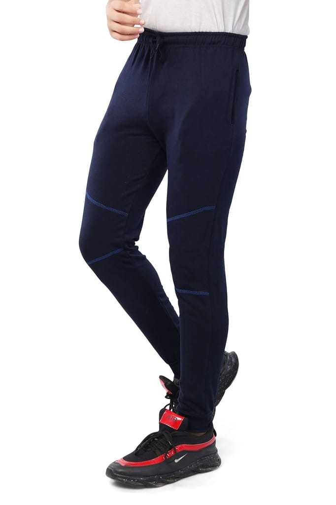 Njoy Boy's Pure Cotton Solid Jogger Track Pants with 2 Side Pocket| Tapered Slim Fit | Casual/Sports Wear Lowers/Trousers/Tracksuit (Colour: Black, Navy Blue, Grey)