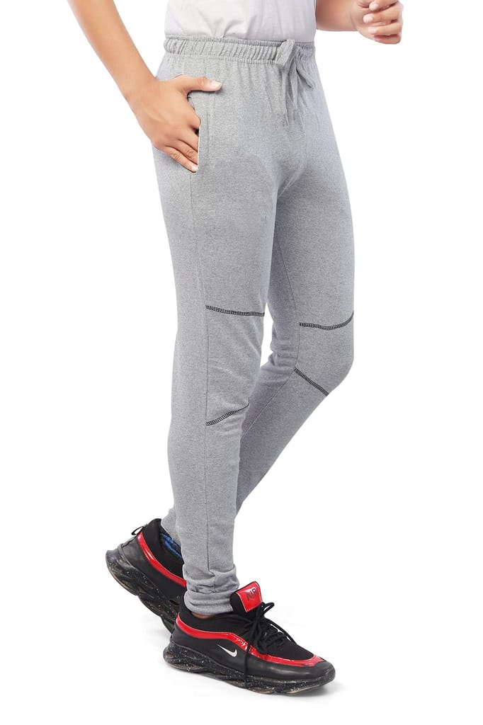 Njoy Boy's Pure Cotton Solid Jogger Track Pants with 2 Side Pocket| Tapered Slim Fit | Casual/Sports Wear Lowers/Trousers/Tracksuit (Colour: Black, Navy Blue, Grey)