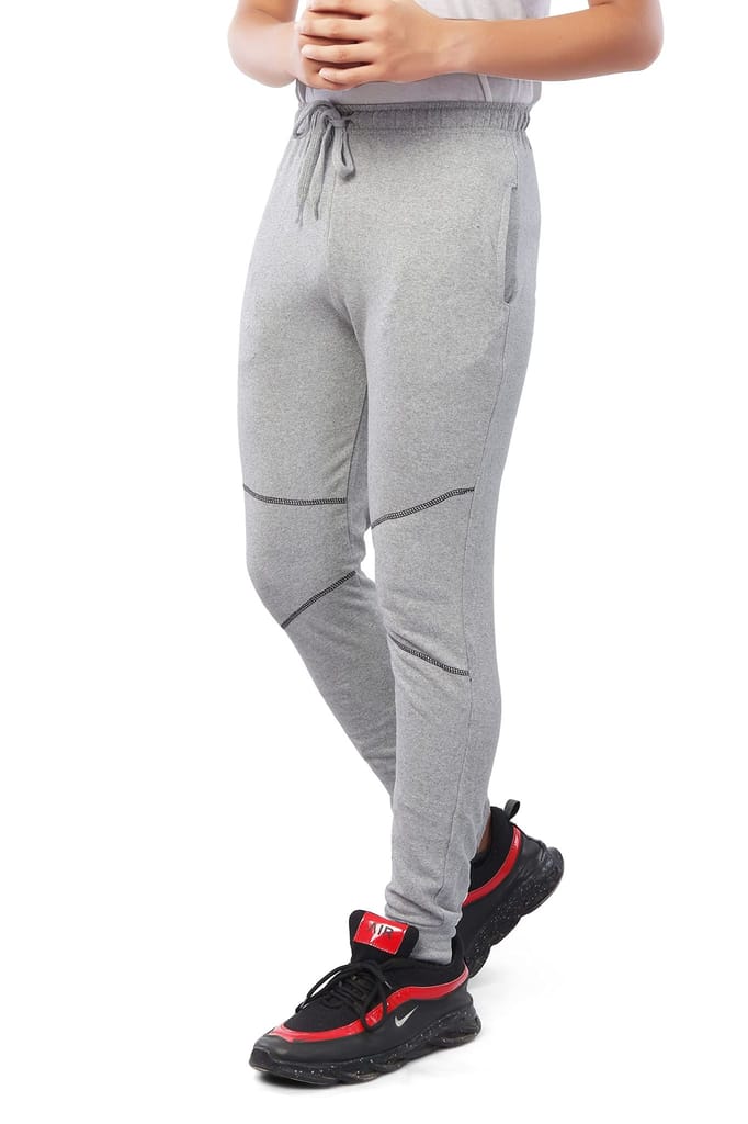 Njoy Boy's Pure Cotton Solid Jogger Track Pants with 2 Side Pocket| Tapered Slim Fit | Casual/Sports Wear Lowers/Trousers/Tracksuit (Colour: Black, Navy Blue, Grey)