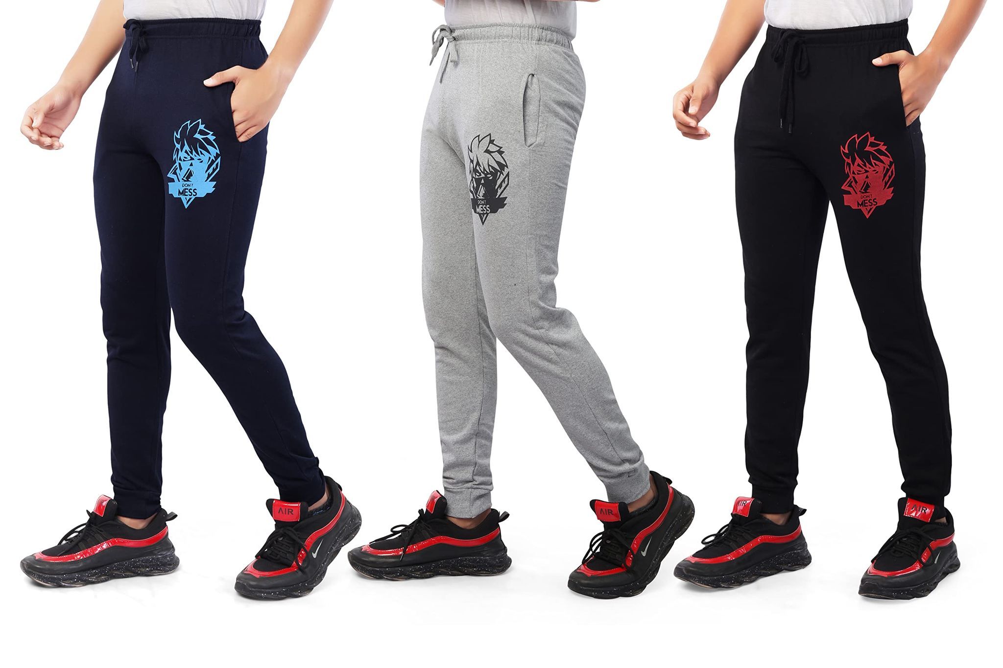 Buy Black Track Pants for Men by MANIAC Online | Ajio.com