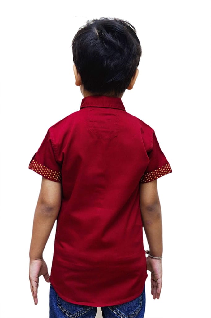 JAY & JOY Boy's Regular Fit Cotton Material Half Sleeve Shirt for 2 to 8 Year