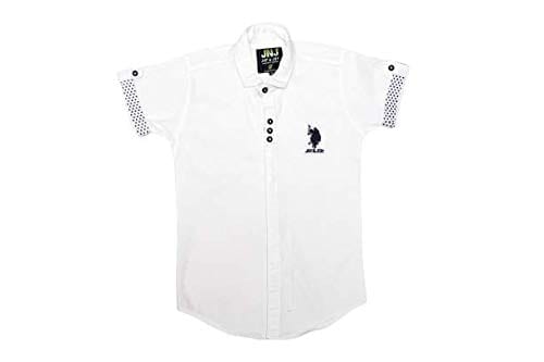 JAY & JOY Boy's Regular Fit Cotton Material Half Sleeve Shirt for 2 to 8 Year