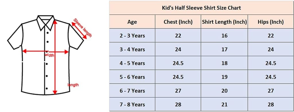 JAY & JOY Boy's Regular Fit Cotton Material Half Sleeve Shirt for 2 to 8 Year