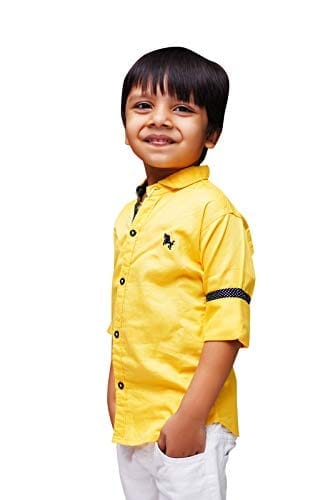 JAY & JOY Boy?s Cotton Full Sleeve Solid Regular Fit Shirt (Model No:2432_12 to 16 Year Age)