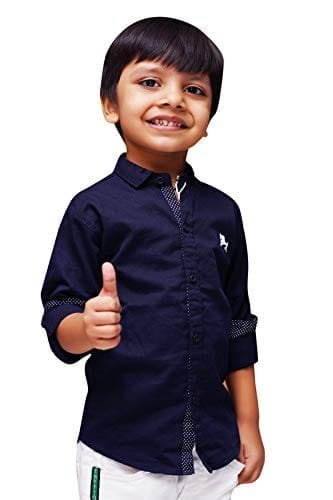 JAY & JOY Boy?s Cotton Full Sleeve Solid Regular Fit Shirt (Model No:2432_12 to 16 Year Age)
