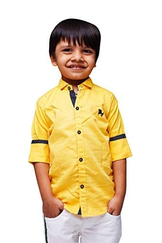 JAY & JOY Boy?s Cotton Full Sleeve Solid Regular Fit Shirt (Model No:2432_12 to 16 Year Age)