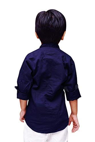 JAY & JOY Boy?s Cotton Full Sleeve Solid Regular Fit Shirt (Model No:2432_12 to 16 Year Age)