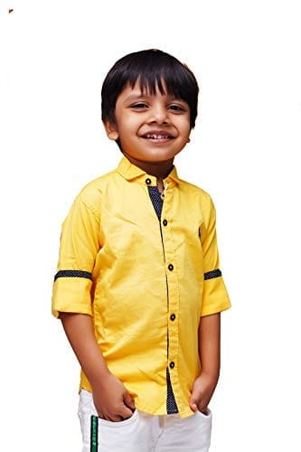 JAY & JOY Boy?s Cotton Full Sleeve Solid Regular Fit Shirt (Model No:2432_12 to 16 Year Age)