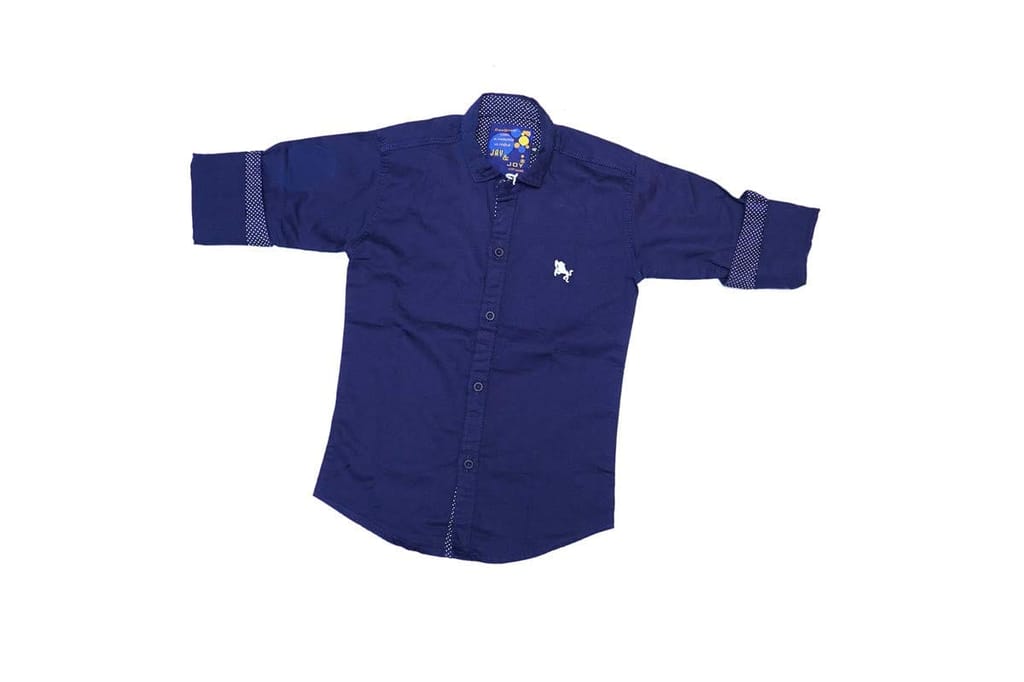 JAY & JOY Boy?s Cotton Full Sleeve Solid Regular Fit Shirt (Model No:2432_12 to 16 Year Age)