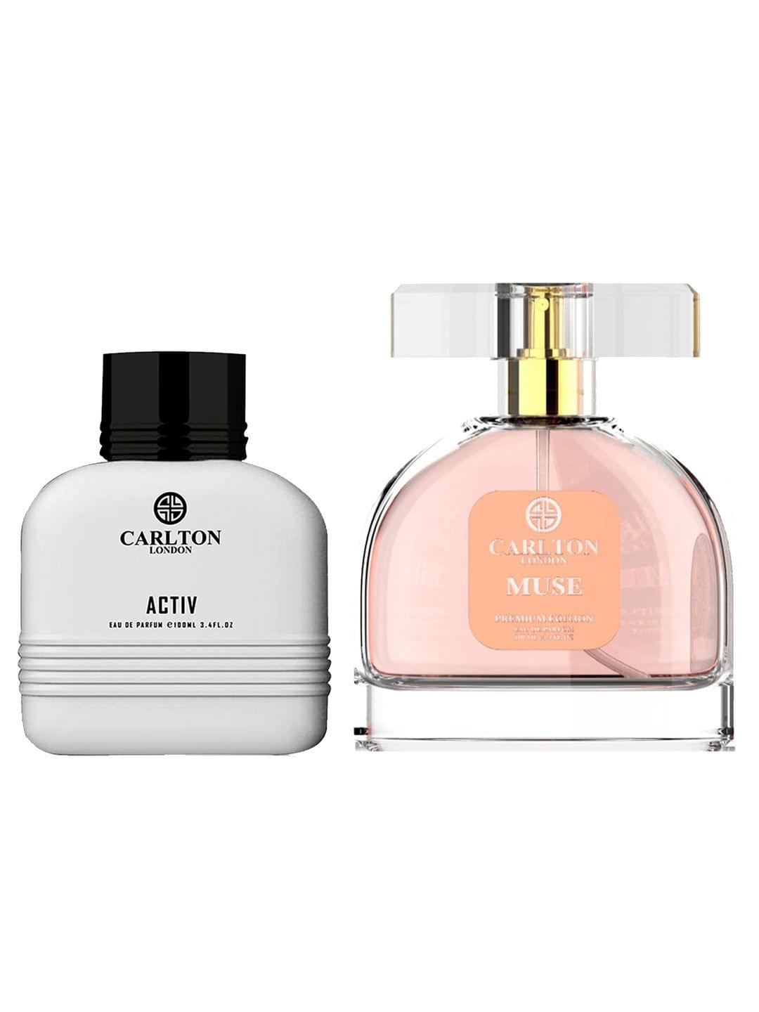 Carlton London Combo Men Activ and Women Muse Perfume - 100ml Each