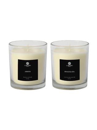Carlton London Combo Pinacolada Candle(142gm) and Amour Candle(142gm)