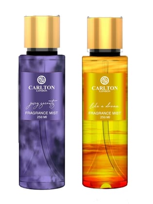 Carlton London Combo Women Juicy Secrets + Like A Dream Body Mist - 250ml Each