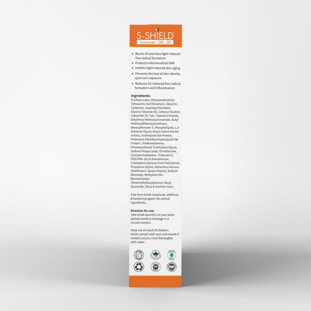 Skinska S-Shield Matte Sunscreen Gel with SPF 50, PA+++ (60gm) with vitamin E, Oil free & water resistant, Non-Irritant, UVA & UVB Protection.