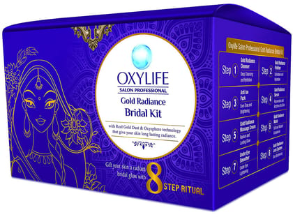 Oxylife Salon Professional Gold Radiance Bridal Kit 50 g Step of 8 Facial | Pack Of 1