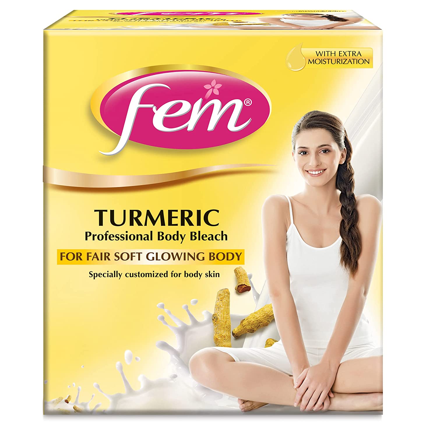 Dabur Fem Turmeric Body Bleach, 1 Kg Pack Of 1