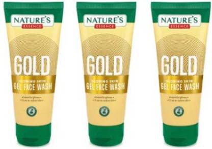 Nature's Essence Gold Glowing Skin Gel Face Wash Each 65 ml , Pack of 3