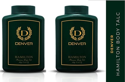 Denver Hamilton Premium body talc  Each 100gm Powder pack of 2,