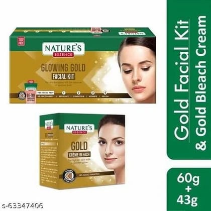 Natures Essence Gold Facial Kit 75 g FREE Natures Essence Gold Bleach 48 g