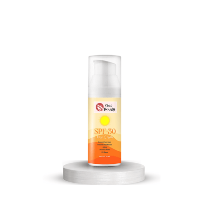 Chic Beauty SPF-30 Face Cream 50ml Prevent Sunburn, Premature Aging & Protect UV Radiation
