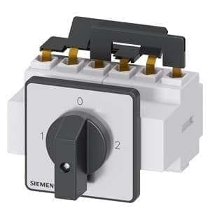 Siemens 3LD21237UK01 - 25A 9.5KW 3 POLE CHANGEOVER SWITCH WITH SELECTOR SWITCH OPERATING MECHANISM IP65