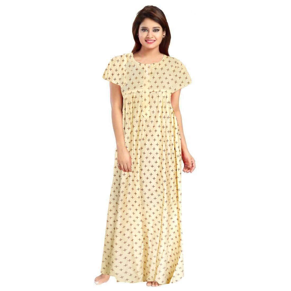 KBNBJ Women's Cotton Printed Nighty Night Gown_1