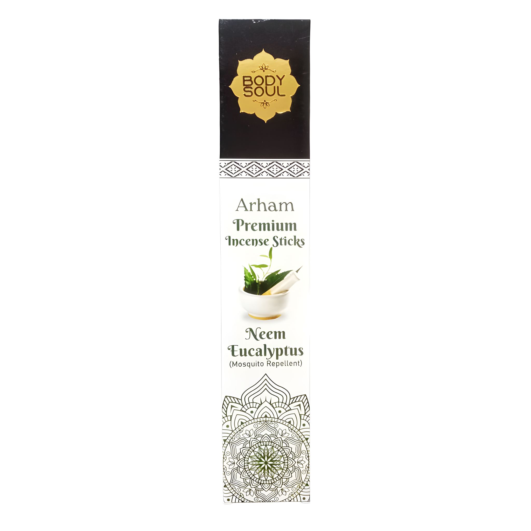 Bodysoul Neem Eucalyptus Premium Incense Sticks 20gm| Pack of 6| Neem Eucalyptus for Mosquito Repelllant| 100% Natural & Charcoal Free | Neem Agarbatti…