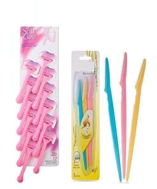Elecsera Razor Hair Removing Razor for Women with Eyebrow Razor (Pack of 15)