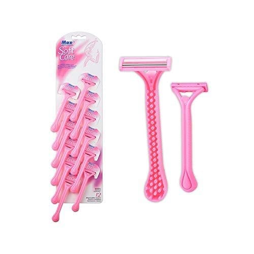 Elecsera Disposable Soft Care Razor Hair Removing Razor for Women (Pack of 12)