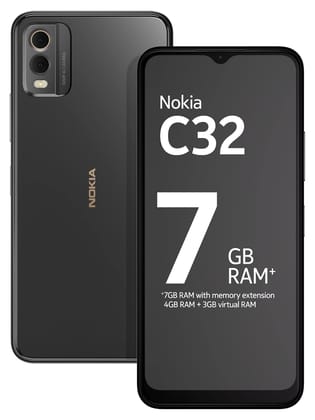 Nokia C32  4GB RAM, 128GB Storage |Charcoal