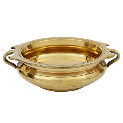 DOKCHAN Handcrafted Brass Urli Bowl in Hammered Design Home/Office Decoration Decorative