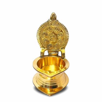 Brass Asth Lakshmi Deepak for Pooja Goddess Laxmi Oil Diya