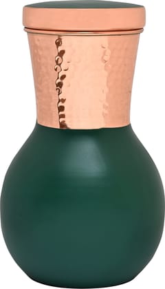 DOKCHAN 100% Pure Copper Bottle Lacquer Coated Silk Finish BPA Free With Drinking Glass