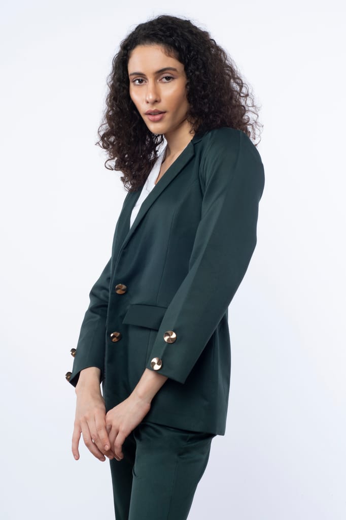 SACRAMENTO( Dark Green) BLAZER CO-ORD SET
