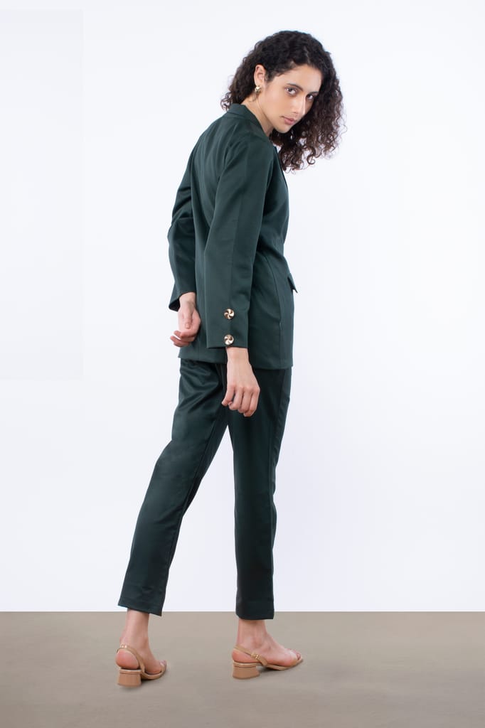 SACRAMENTO( Dark Green) BLAZER CO-ORD SET
