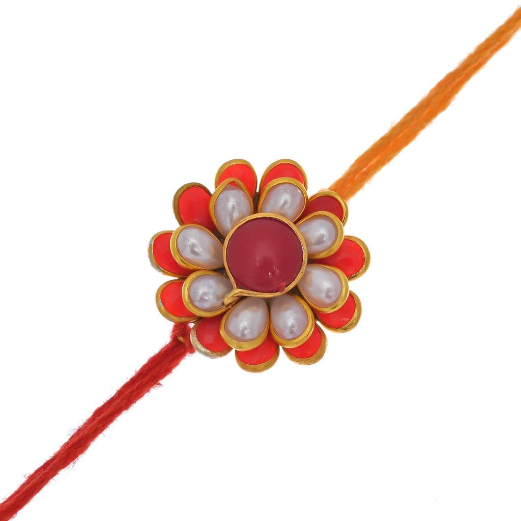 Indi Rang Indie Rang Rajasthani Gold Plated Chain pachi Work Rakhi Combo Set for Rakhi for bhaiya bhabhi Brother Sister Rakhi, Brother Sister Love. Rakhi lumba Rakhi Set