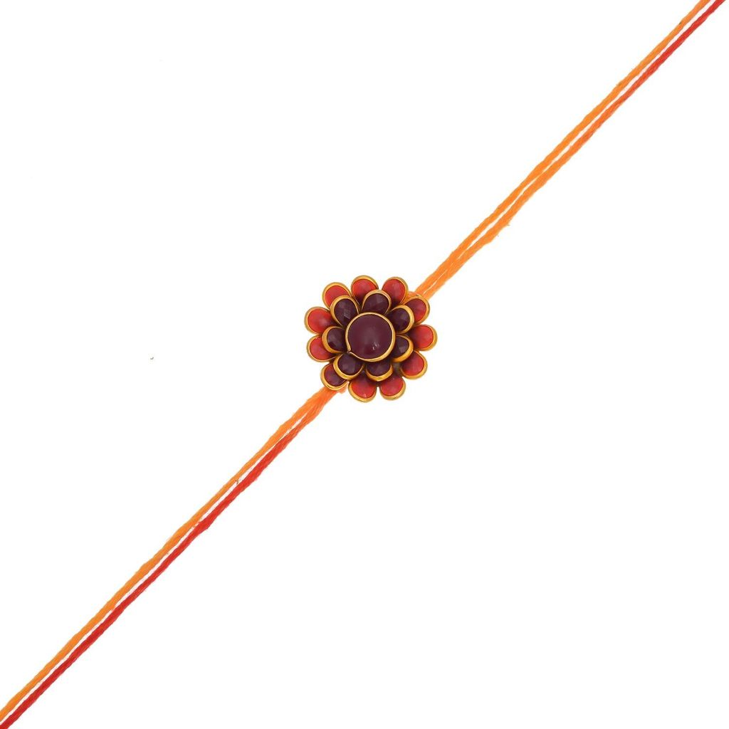 Abhaah BHAIYAA BHABHI KUNDAN RAKHI COMBO SET