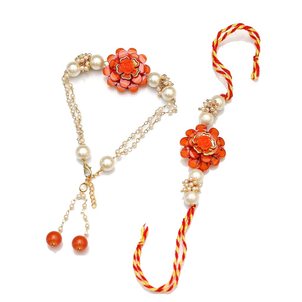 Abhaah BHAIYAA BHABHI GREEN LUMBA RAKHI COMBO SET