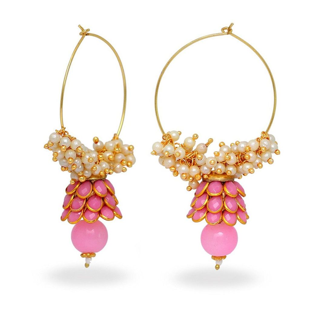Abhaah kundan minakari handmade earrings for women and girls