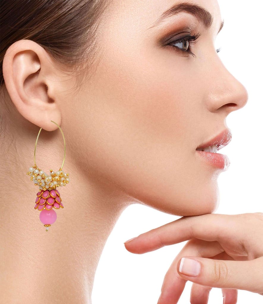 Abhaah kundan minakari handmade earrings for women and girls