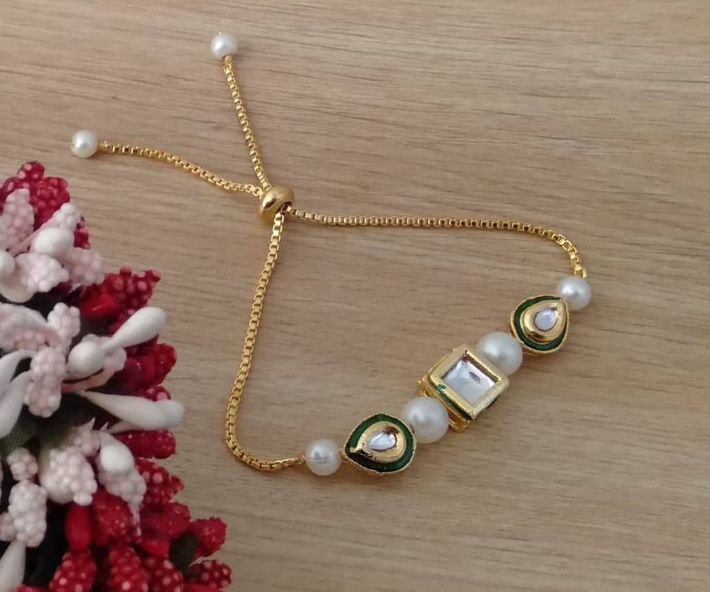 meryCraft Designer Fancy Traditional Rakhi for Bro/Brother/Bhaiya/Bhai/Bhabhi (Pack of 2) Rakshabandan Rakhe Kundan Stone Rakhee Bracelet Rakshasutra (MCI-R-179) For Unisex Adult