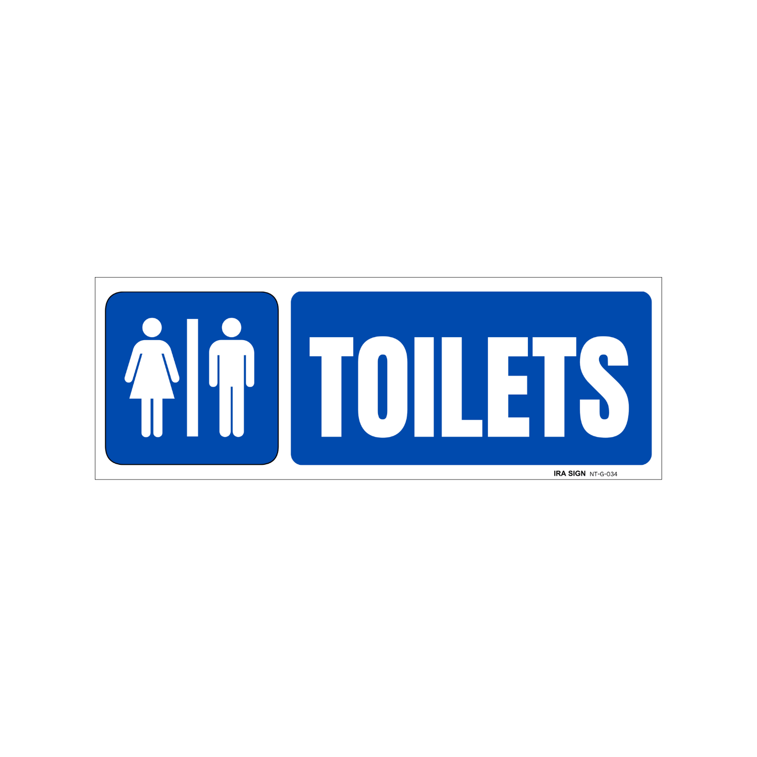Sleek Toilet PVC 3mm thick Sunboard Sign for door Office/Restaurant/School (Size: 29cmX10cm)