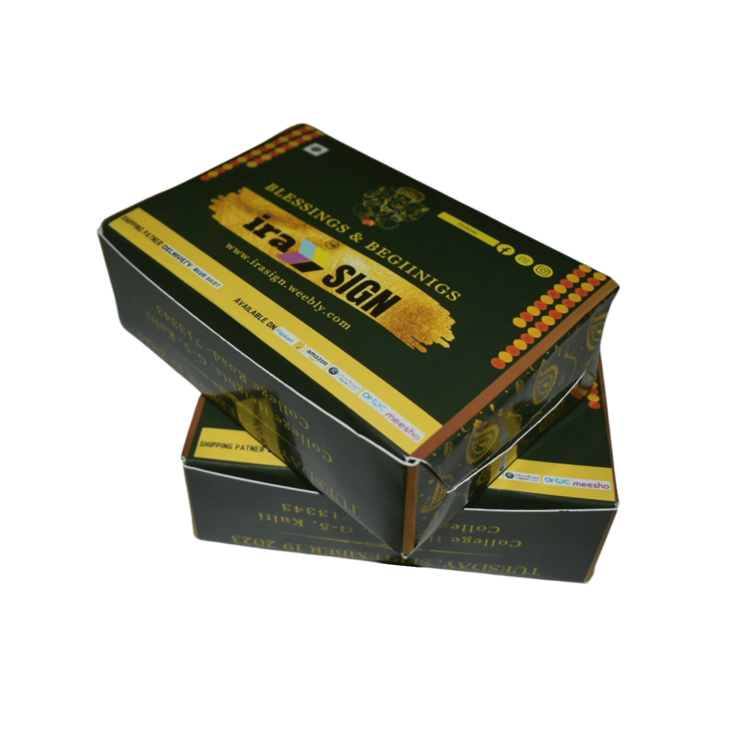 Personalized printed Rectangle Gift box for Party/Opening/Birthday/ Puja etc. (Size: 5.2 inchesX3.5 inches)