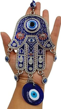 Hamsa Hand Wall Pediments Evil Eye Hanging Decor Devil Blue Eyes Pendant Handcraft Good Lucky Ornament for Home Window Car Office Bag